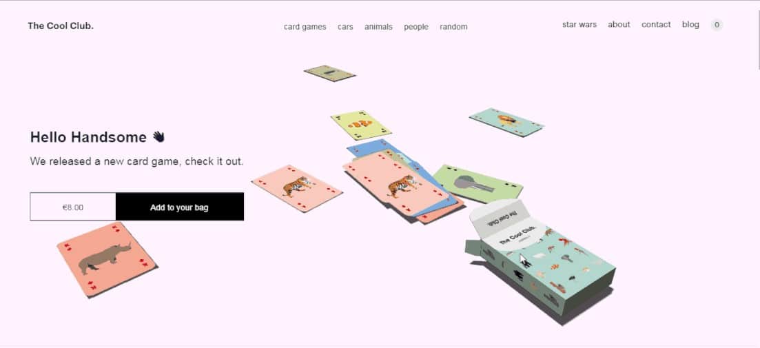 web design trend, motion and personal interaction, the cool club