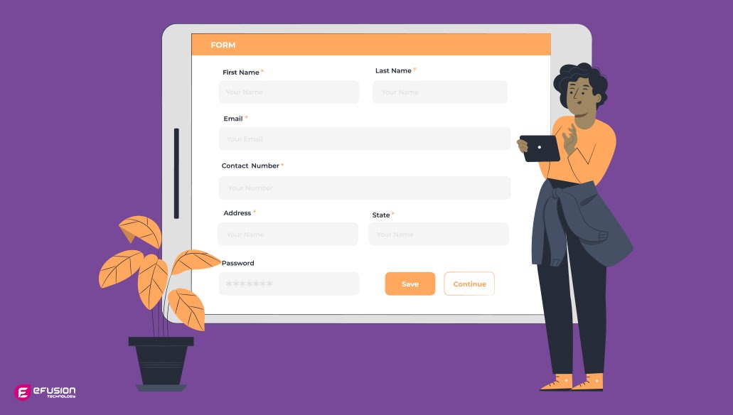 Lead Form Example in A Web Design