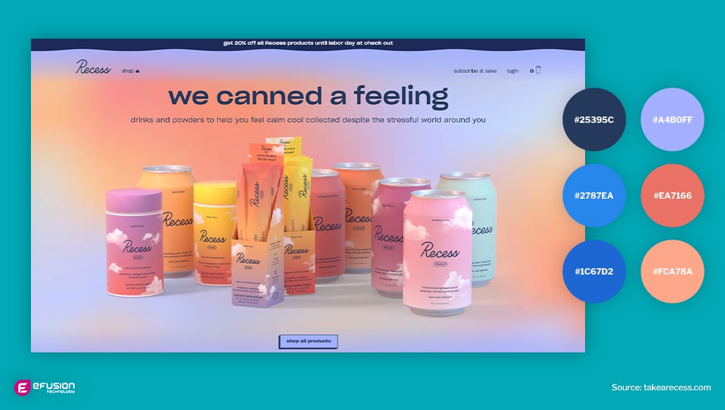 Use Comfortable Colors in Website Designs