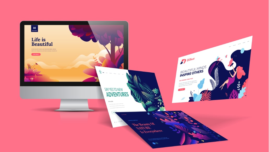 beautiful website mockup examples