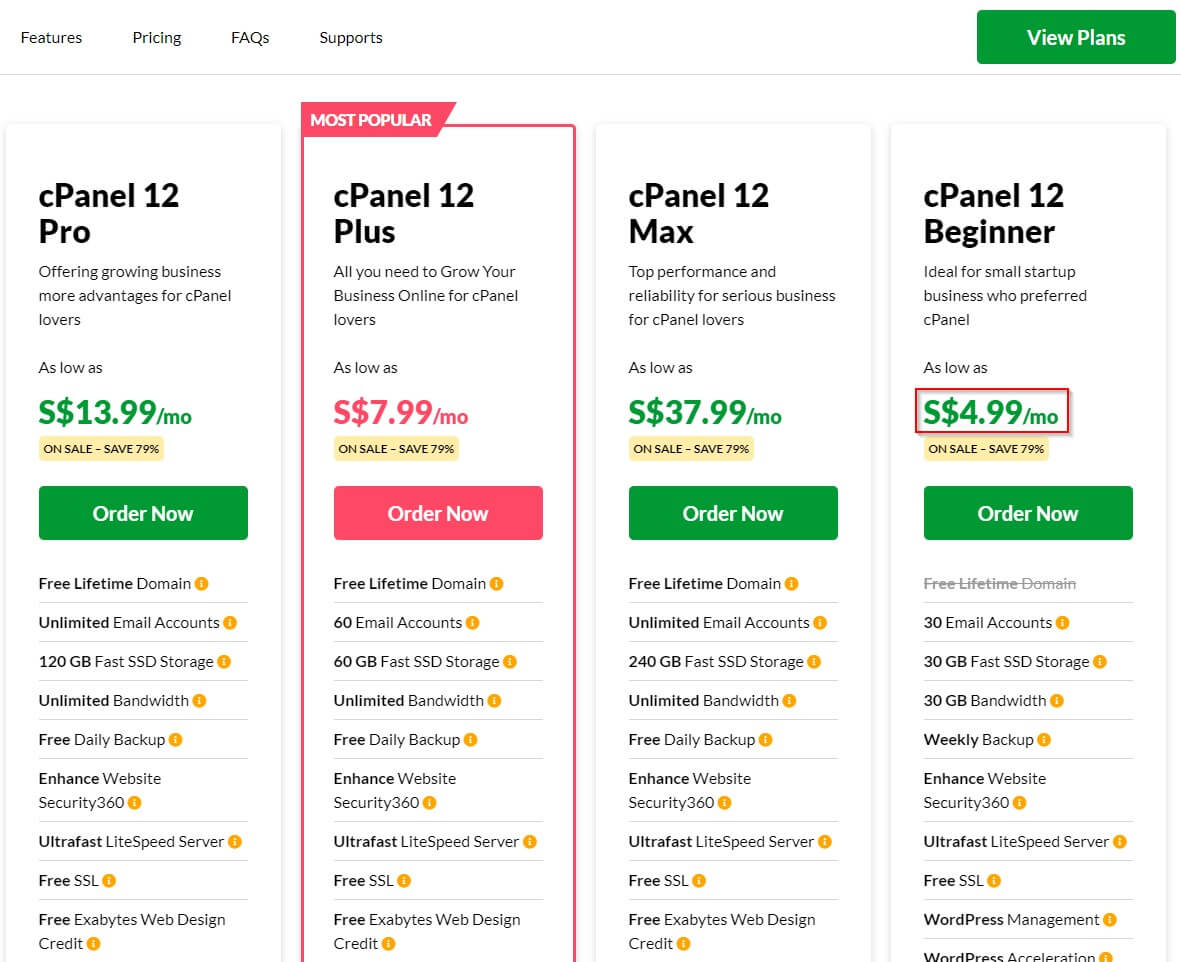 cPanel prices