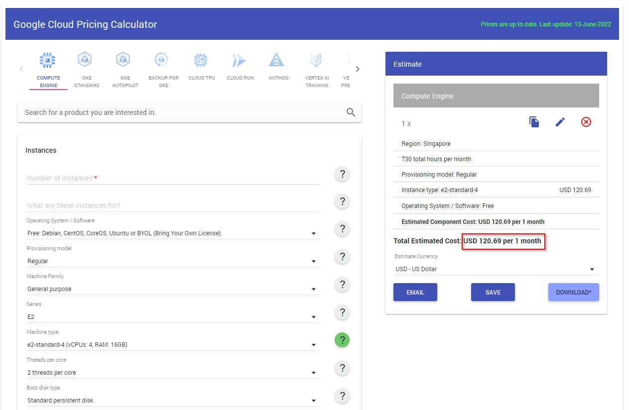 Google computing engine
