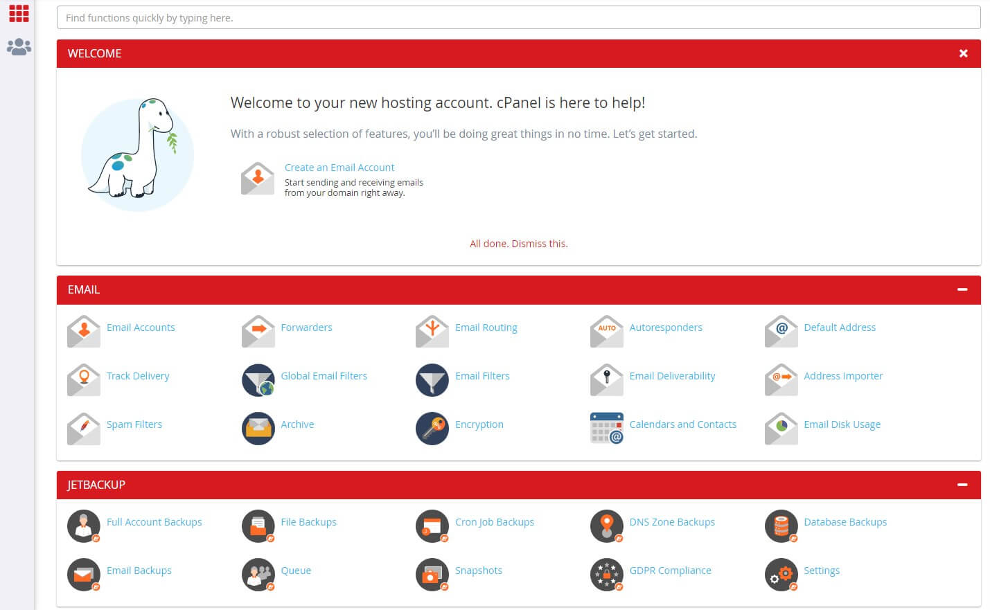 Web hosting cPanel