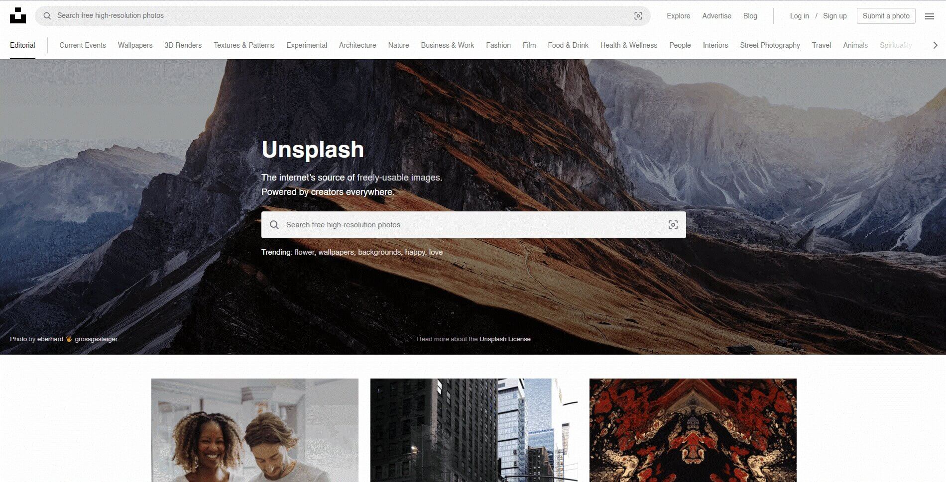 top free stock photo websites unsplash