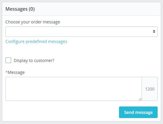 prestashop order backend message