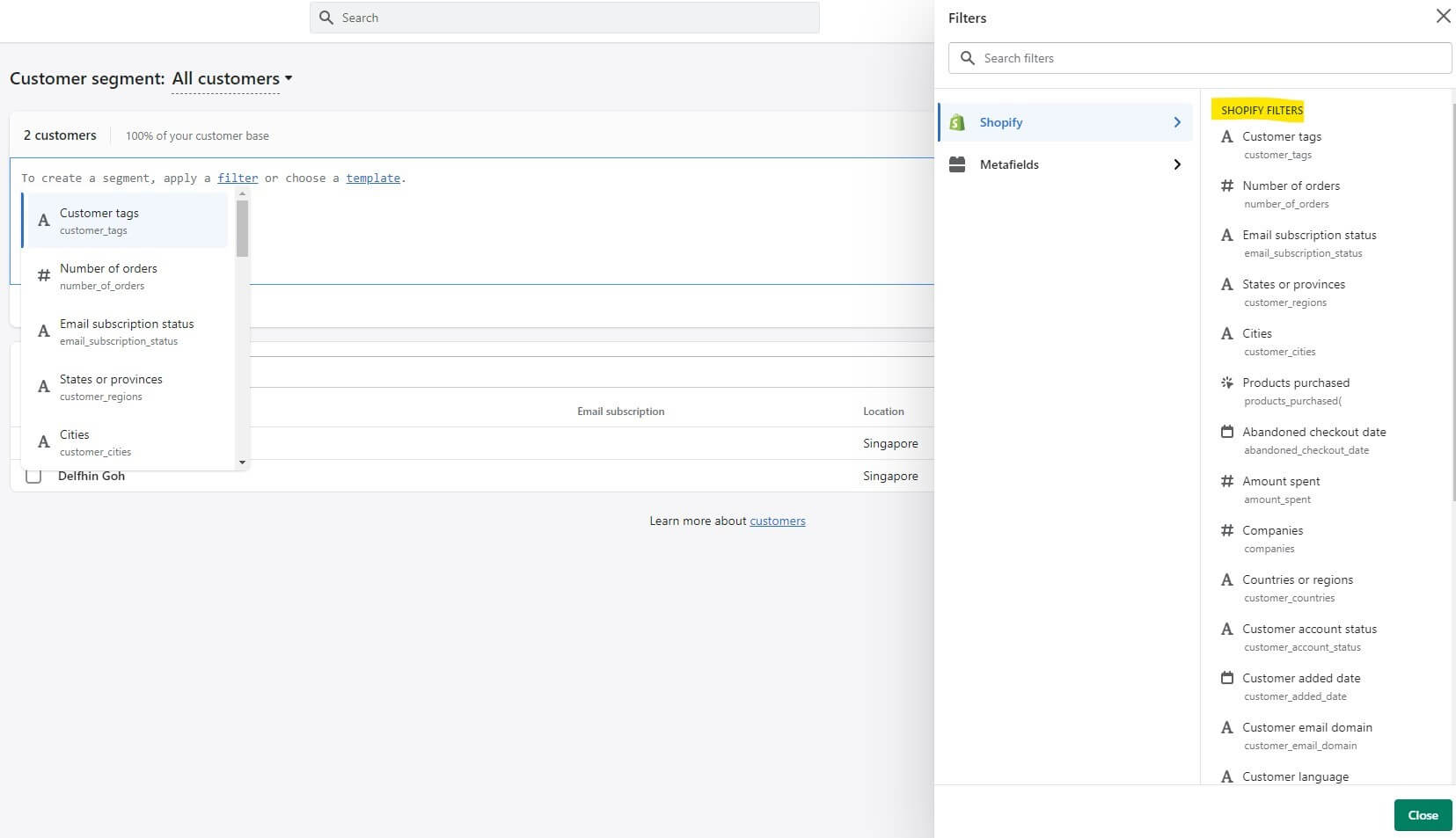 shopify customer segmentation