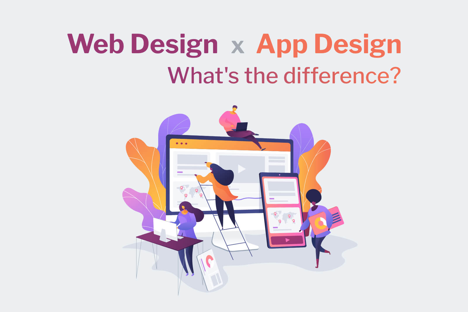 differences between web design and app design