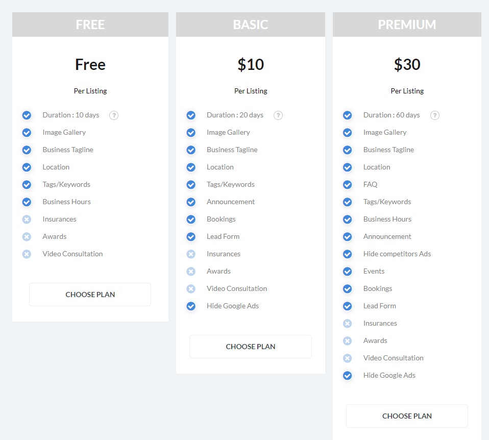 wordpress booking plugin listingpro listing subscriptions