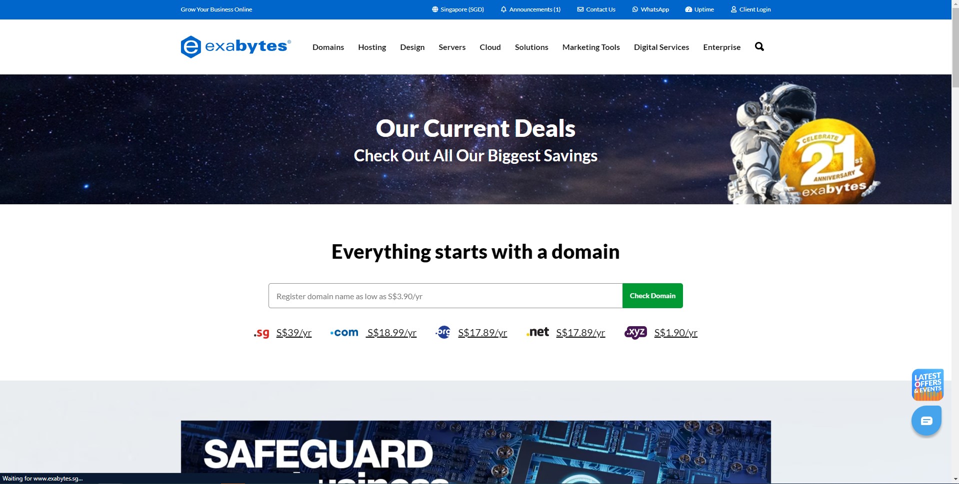Exabytes website
