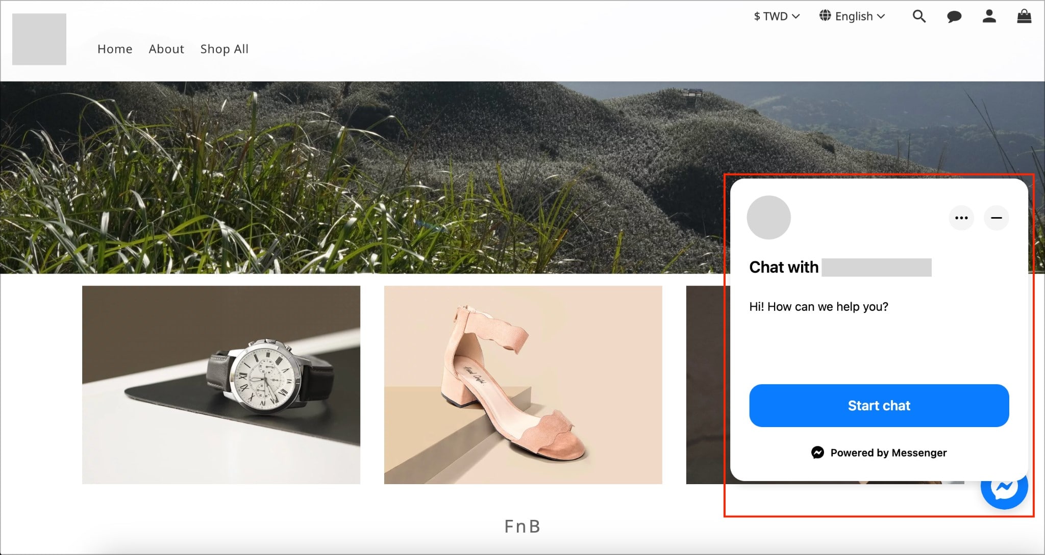 Shopline - Facebook Messenger Chatbot Store