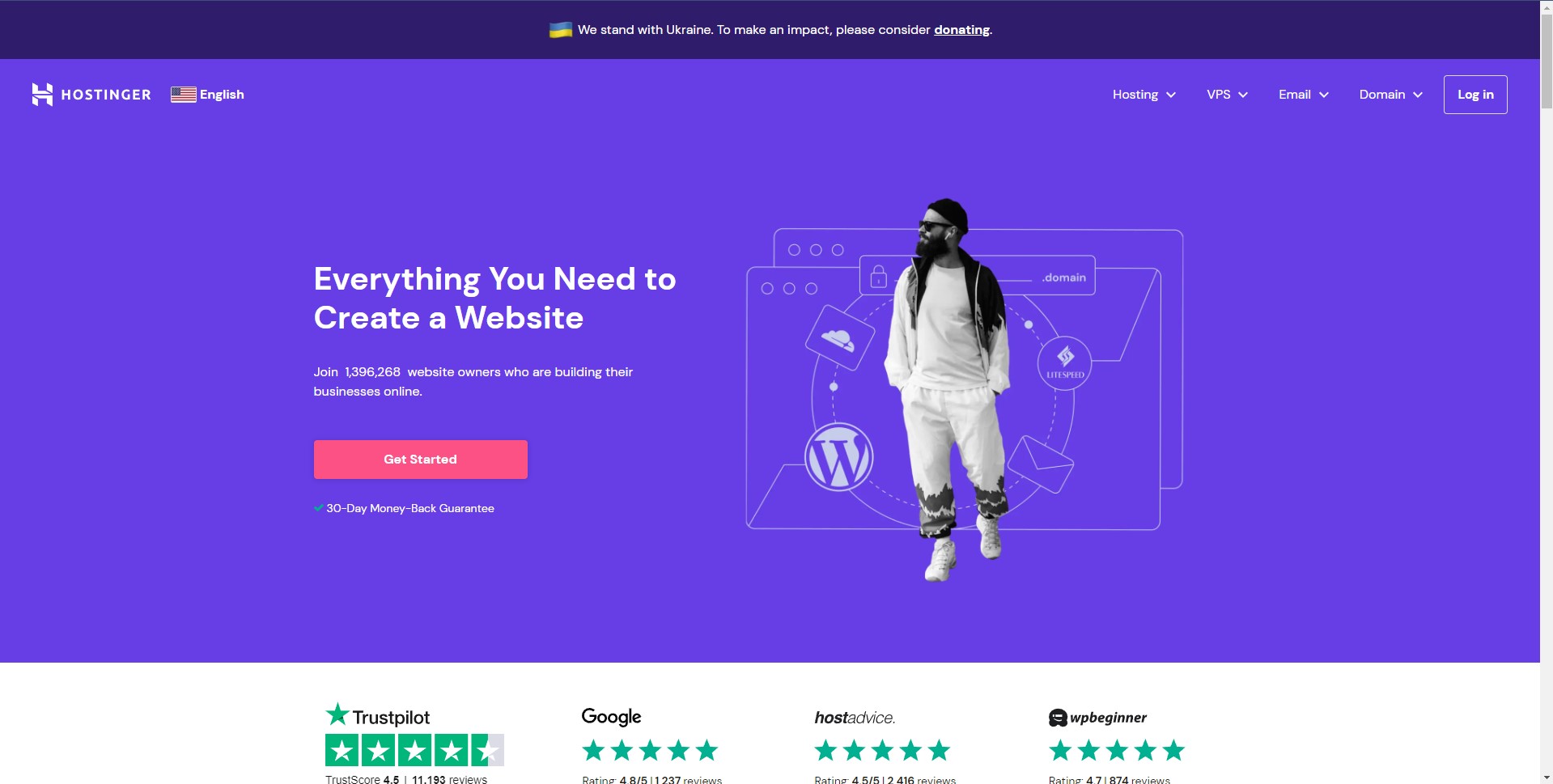 Hostinger website