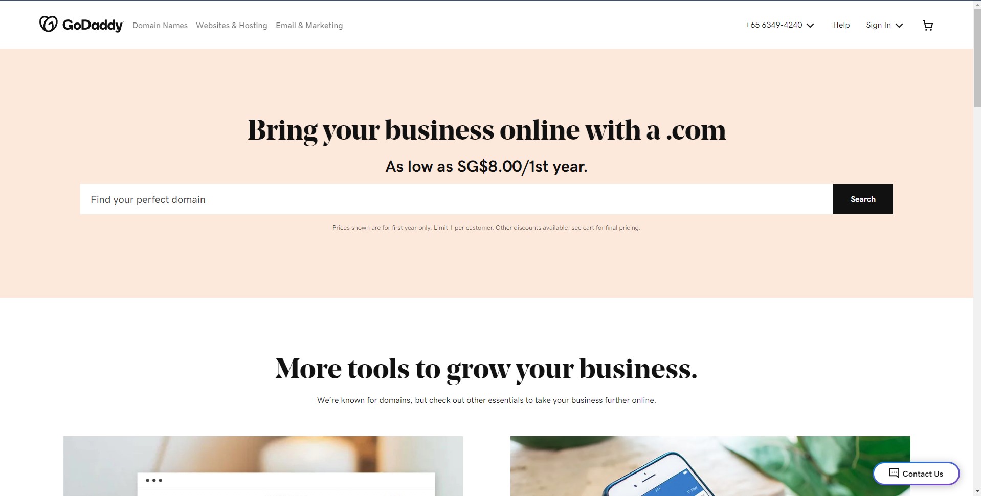 GoDaddy website