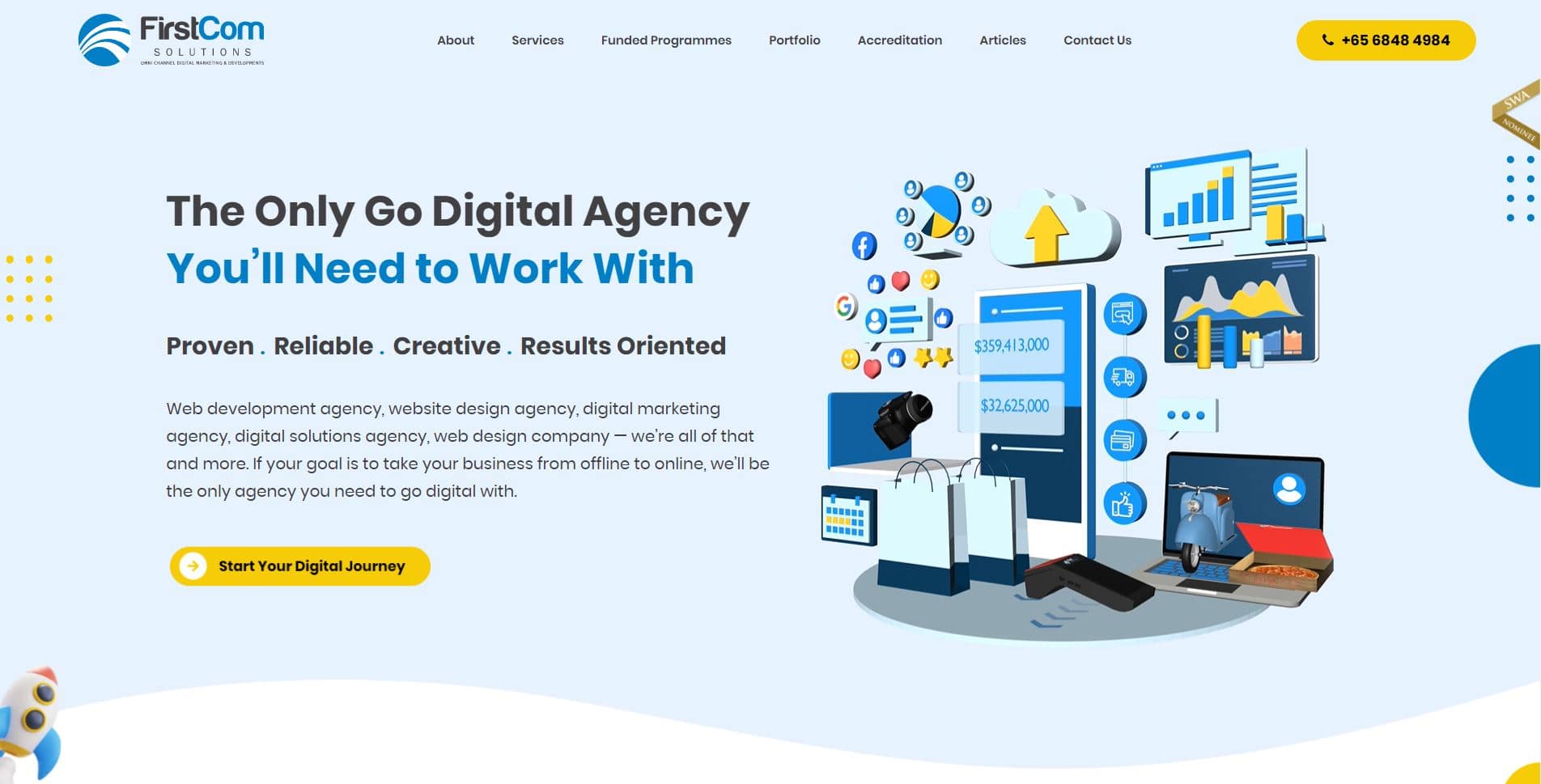 Firstcom Solutions website