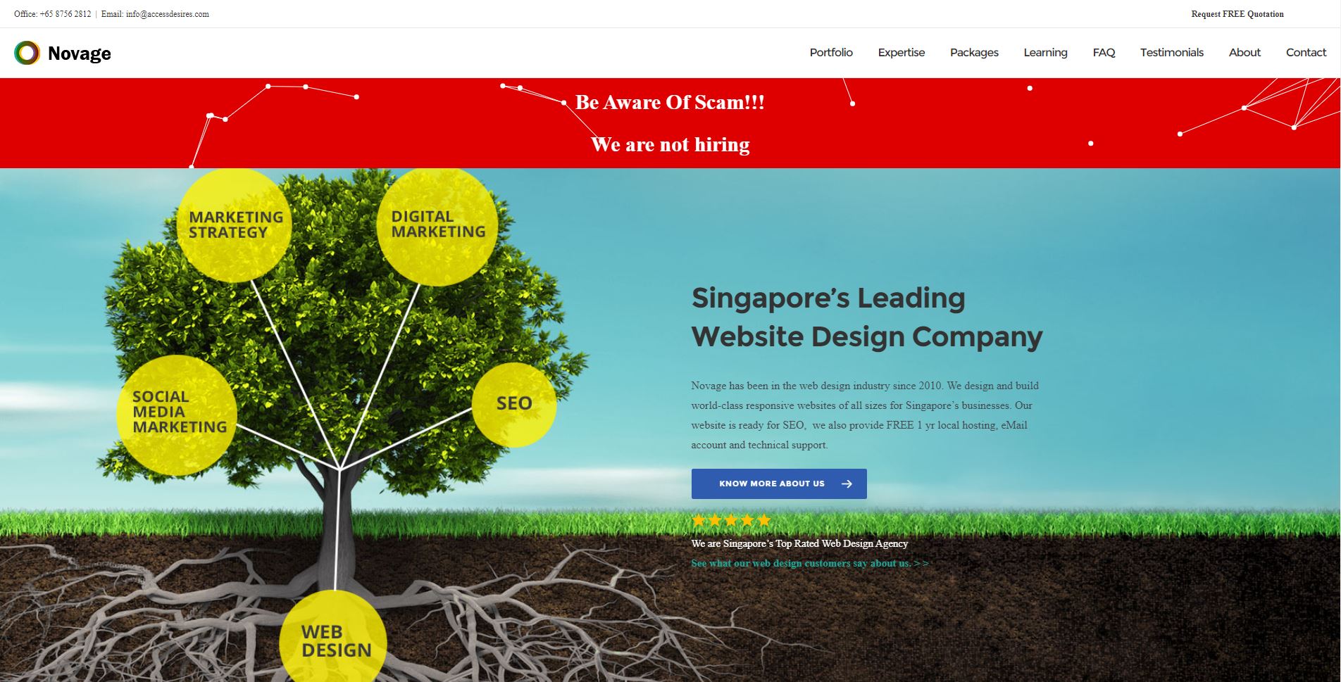 Novage Communications website