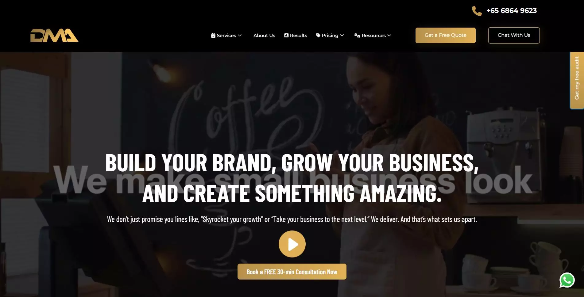 D’Marketing Agency website