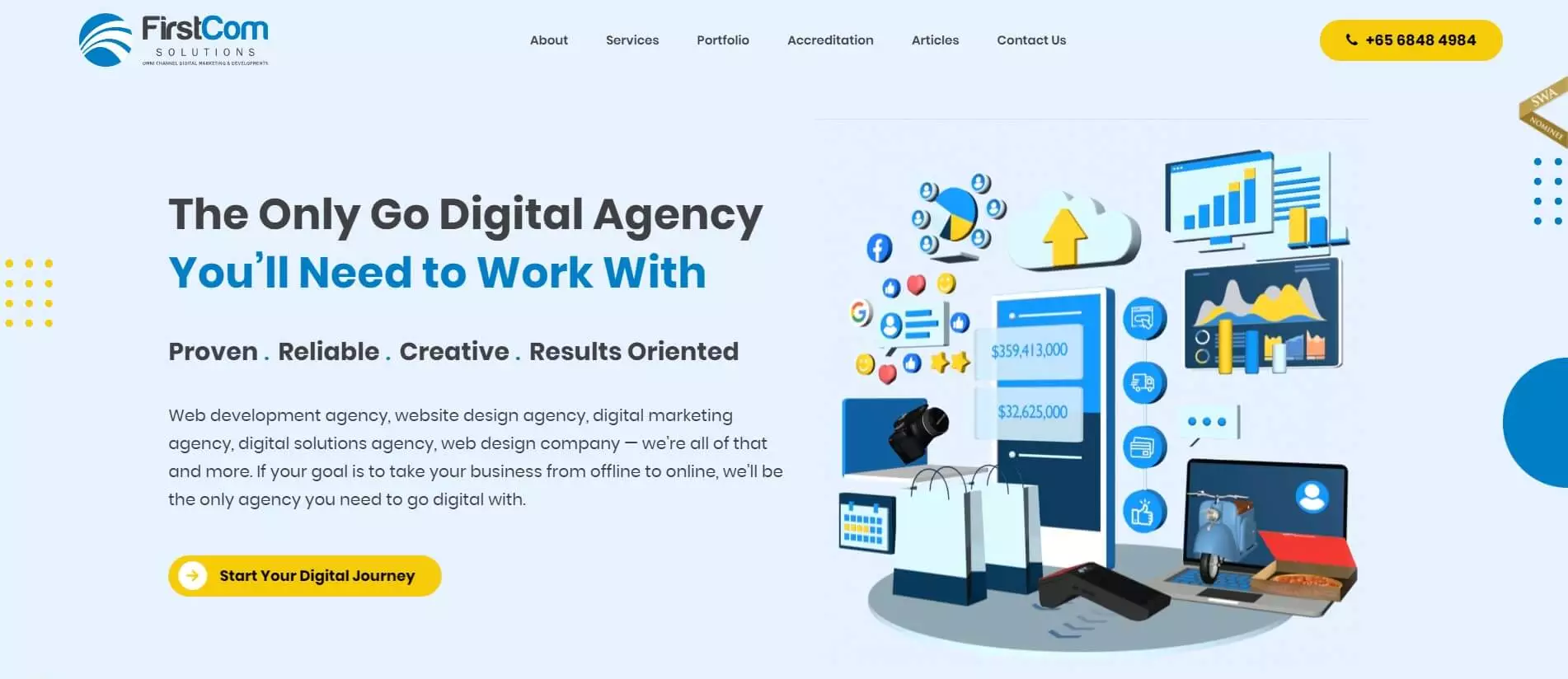 First Com Solutions website