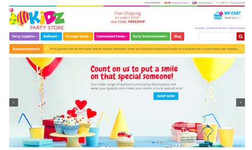 Kidz Party Store (Revamp)