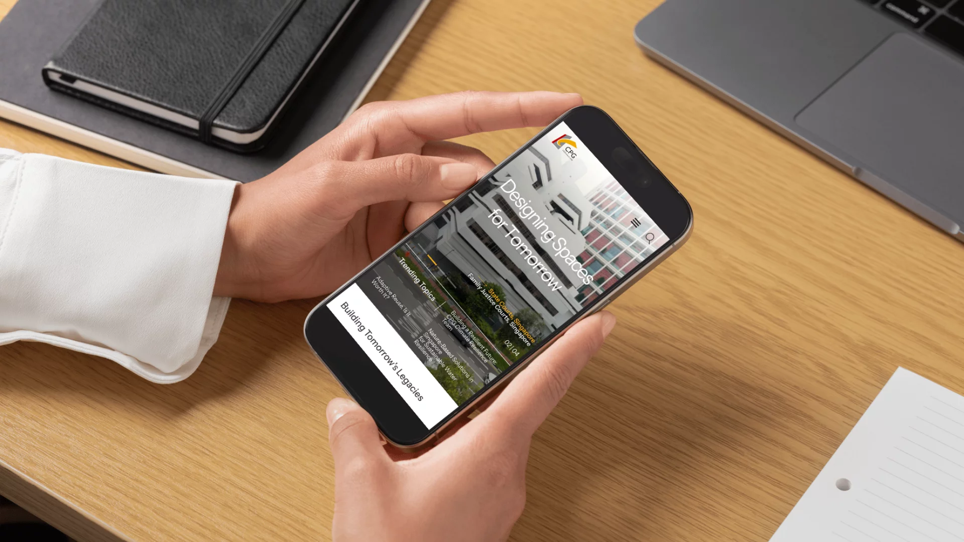 CPG Corporation mobile mockup