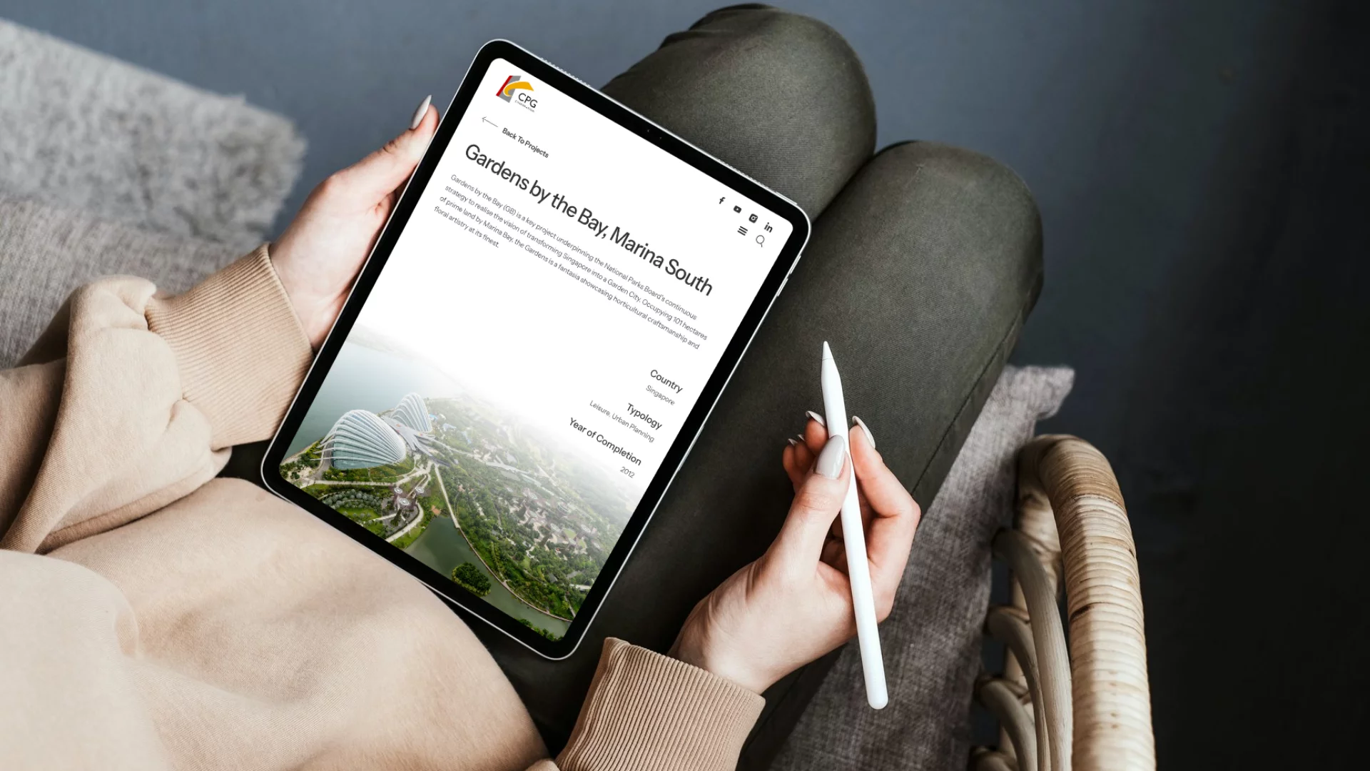 CPG Corporation tablet mockup